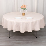 Elegant Blush Polyester Round Tablecloth for a Sophisticated Touch
